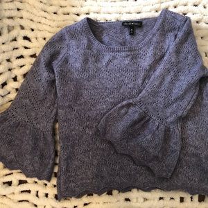Derek Heart Purple Cropped Sweater